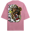 Oversized T-shirt: Urban Graffiti Monkey Oversized T-shirt Finolyn Flamingo XS 