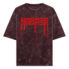 Acid Wash Oversized T-shirt: Cybernetic Generation Acid Washed Oversized T-shirt Finolyn Maroon XS 