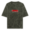 Acid Wash Oversized T-shirt: Unreal Techno Acid Washed Oversized T-shirt Finolyn Olive Green XS 