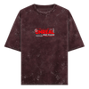 Acid Wash Oversized T-shirt: Unreal Techno Acid Washed Oversized T-shirt Finolyn Maroon XS 