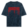 Acid Wash Oversized T-shirt: Cybernetic Generation Acid Washed Oversized T-shirt Finolyn Navy Blue XS 