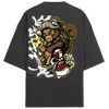 Oversized T-shirt: Urban Graffiti Monkey Oversized T-shirt Finolyn Black XS 