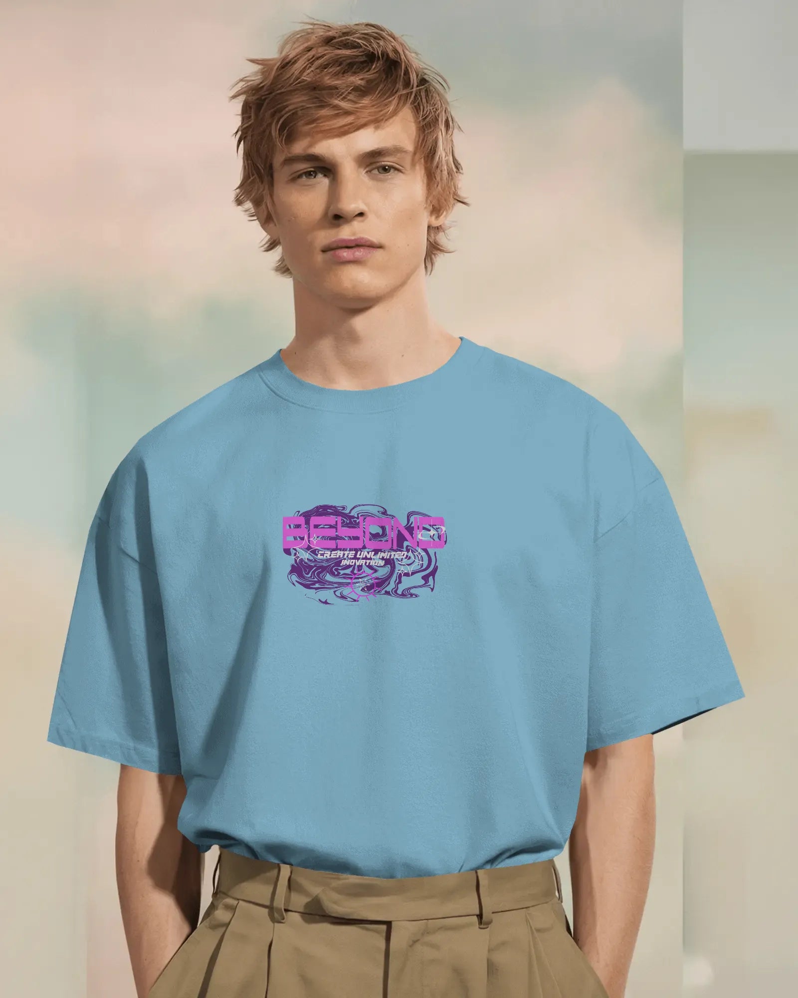 Oversized T-shirt: NeoDrip: Beyond Boundaries