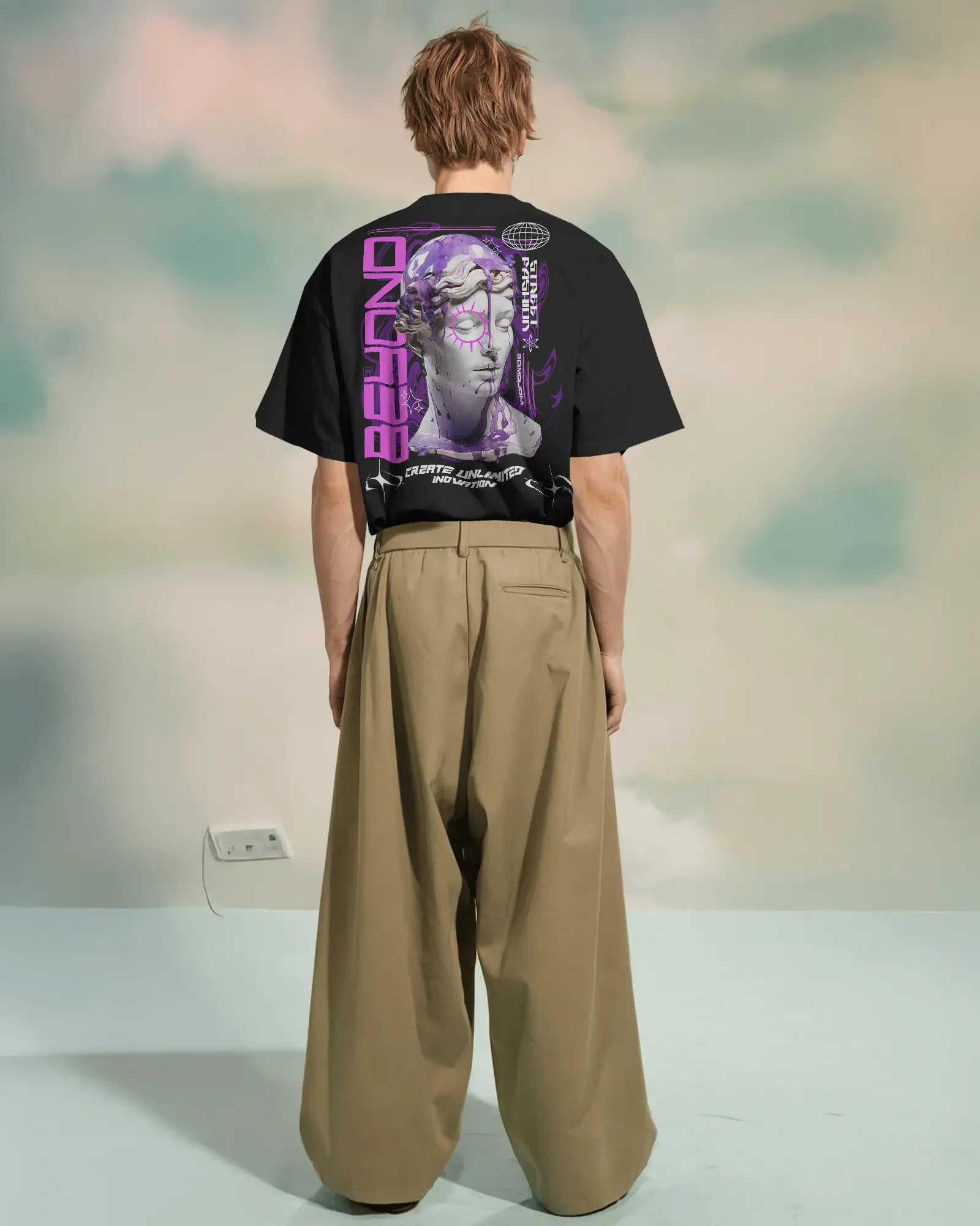Oversized T-shirt: NeoDrip: Beyond Boundaries