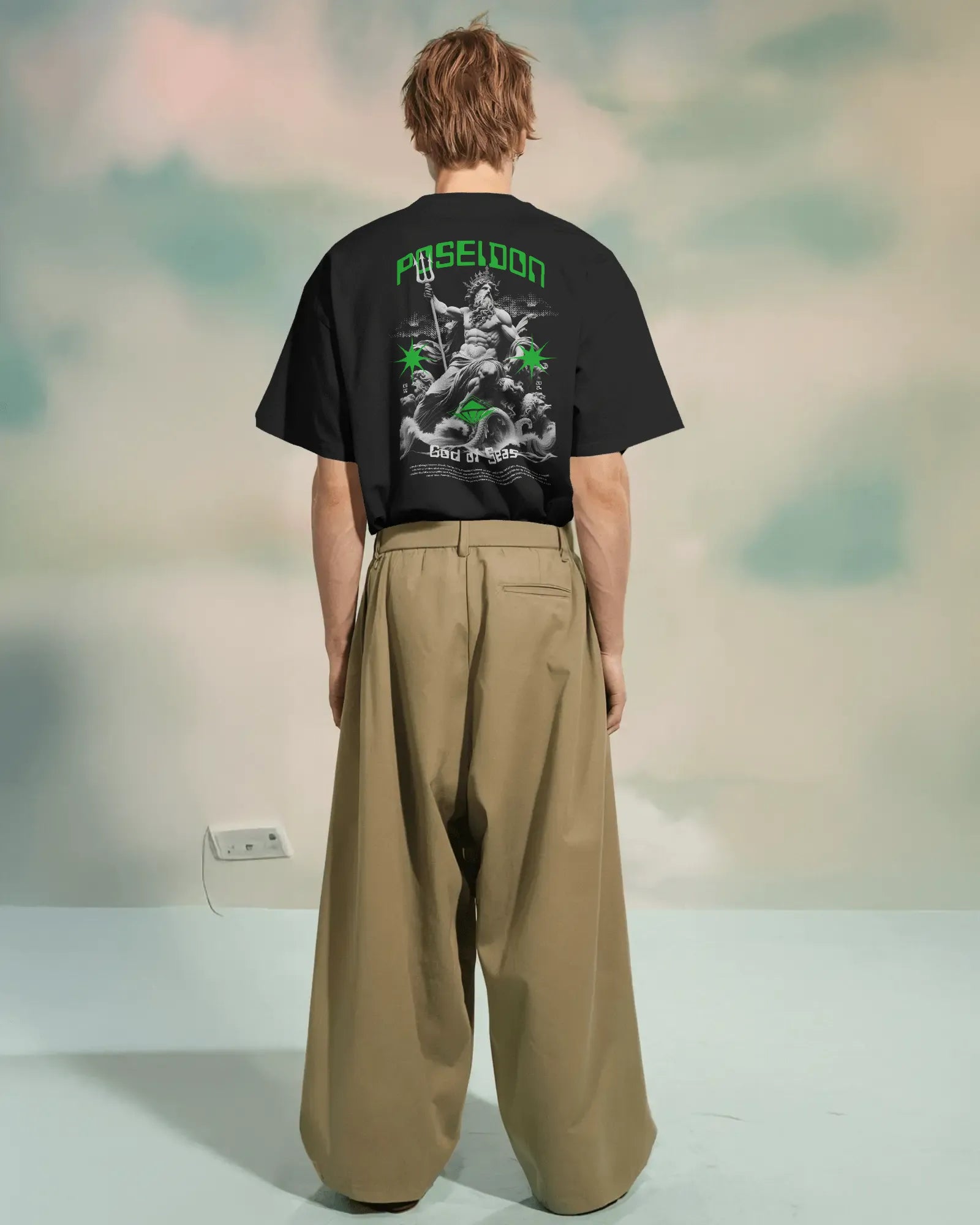 Oversized T-shirt: Poseidon: God of Seas