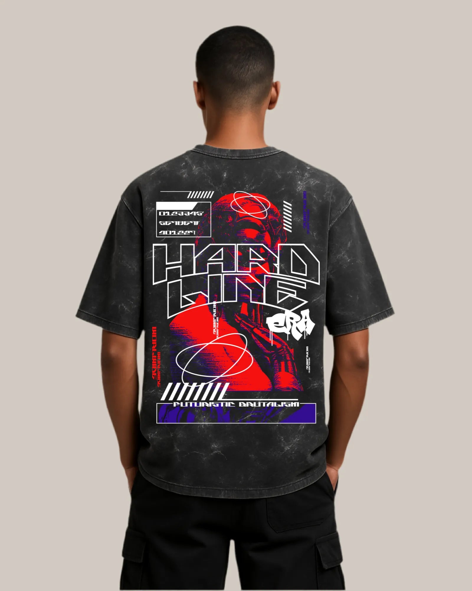 Acid Wash Oversized T-shirt: Hard Line Era