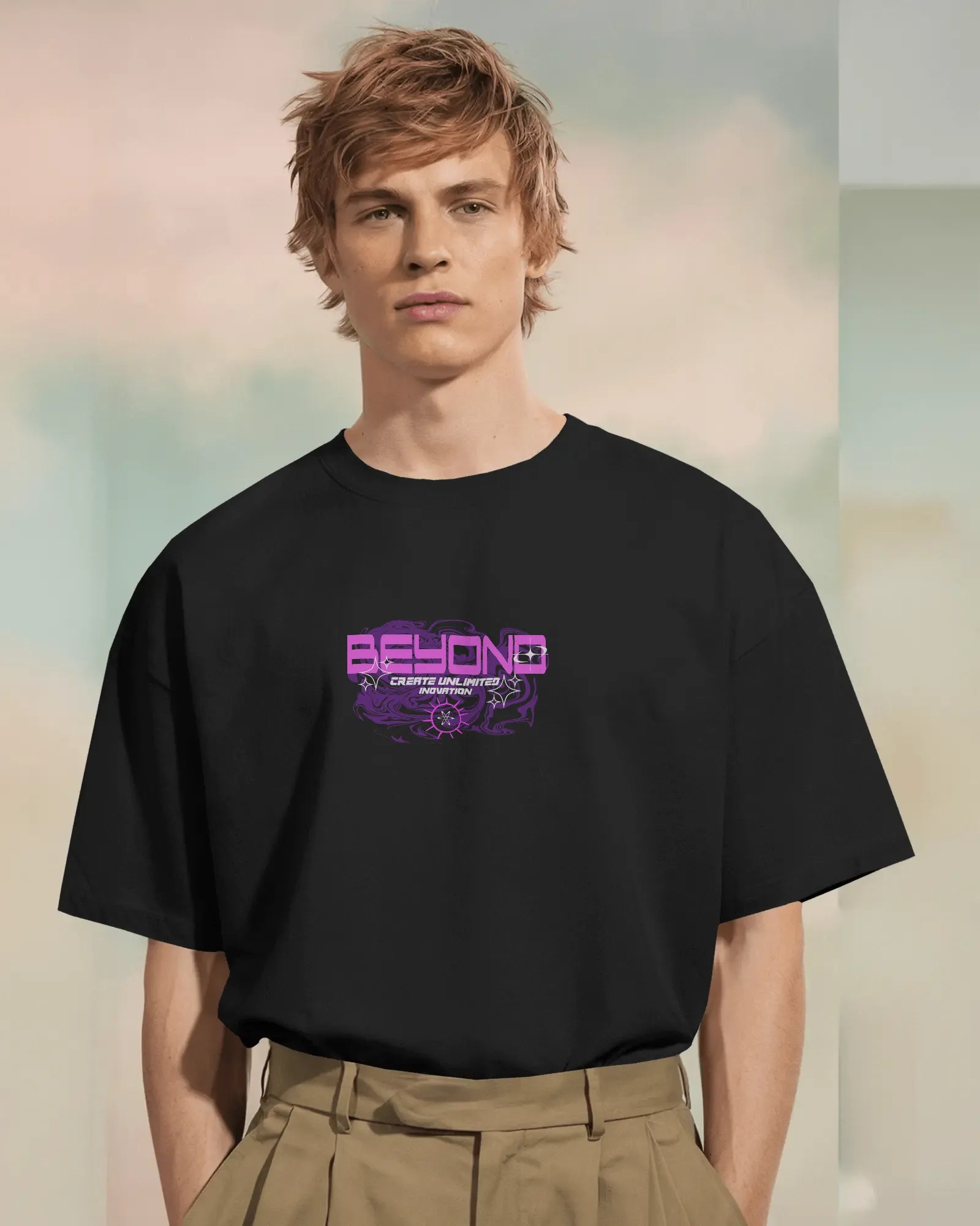 Oversized T-shirt: NeoDrip: Beyond Boundaries
