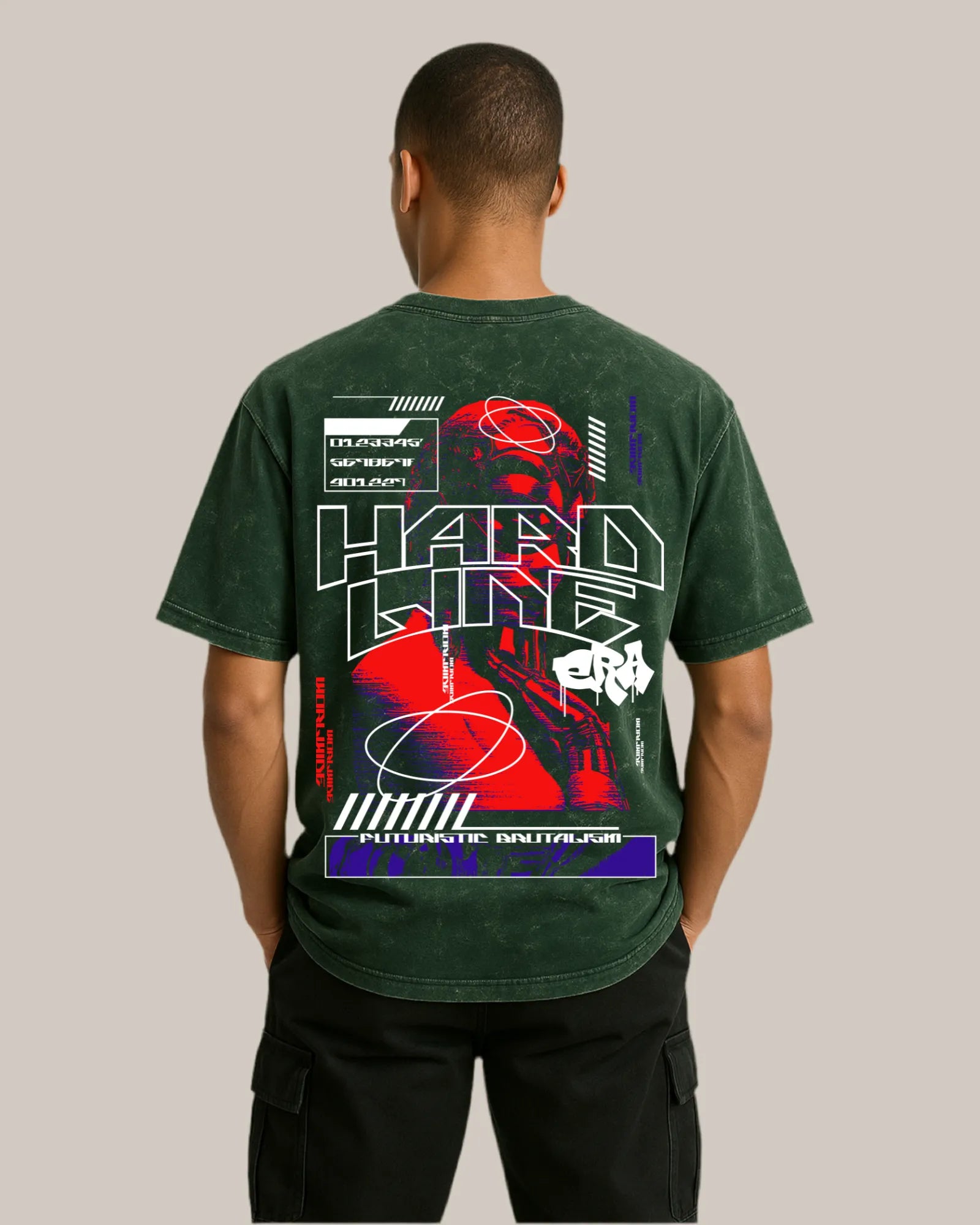 Acid Wash Oversized T-shirt: Hard Line Era
