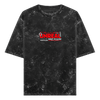 Acid Wash Oversized T-shirt: Unreal Techno Acid Washed Oversized T-shirt Finolyn Black XS 