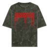 Acid Wash Oversized T-shirt: Cybernetic Generation Acid Washed Oversized T-shirt Finolyn Olive Green XS 