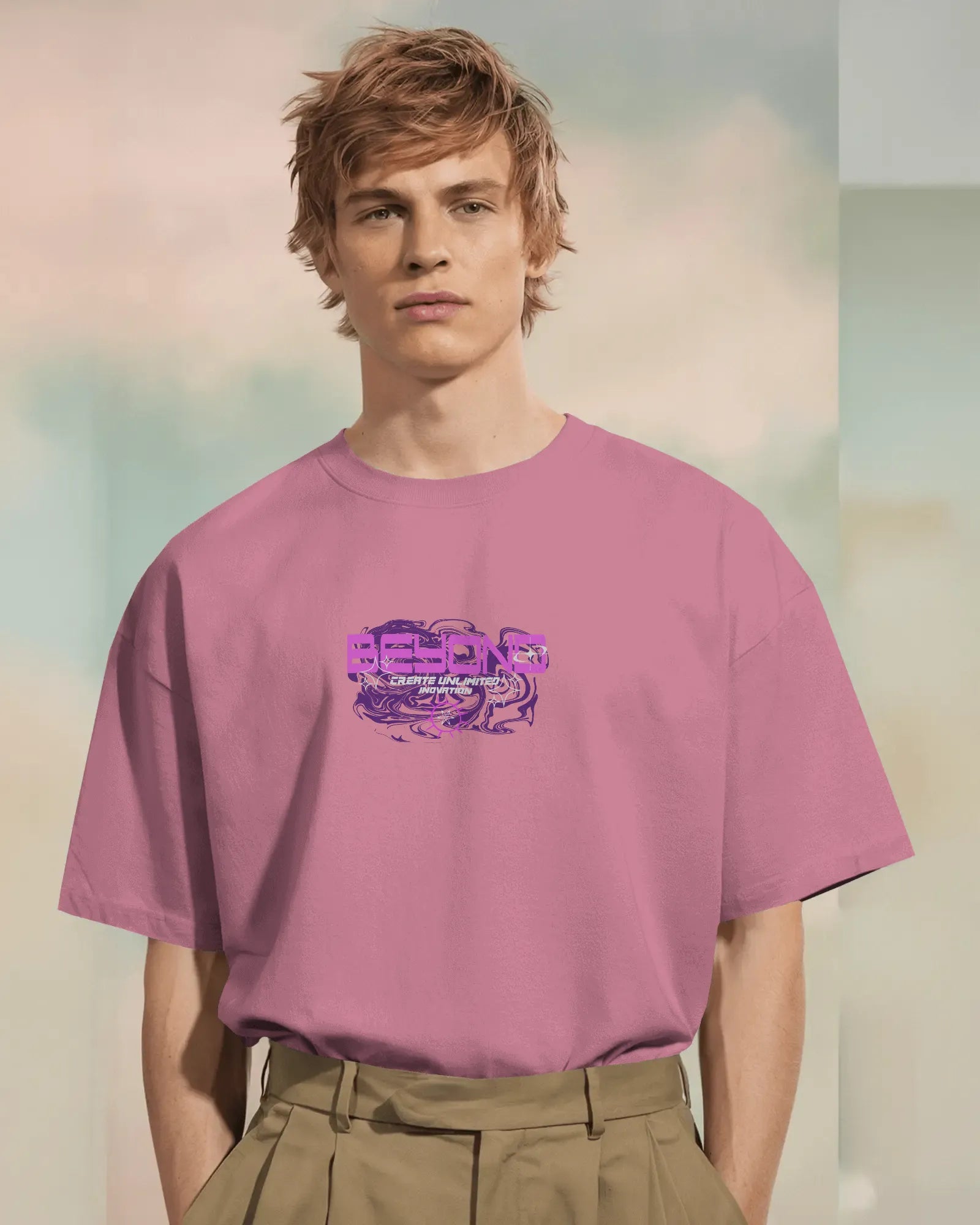 Oversized T-shirt: NeoDrip: Beyond Boundaries