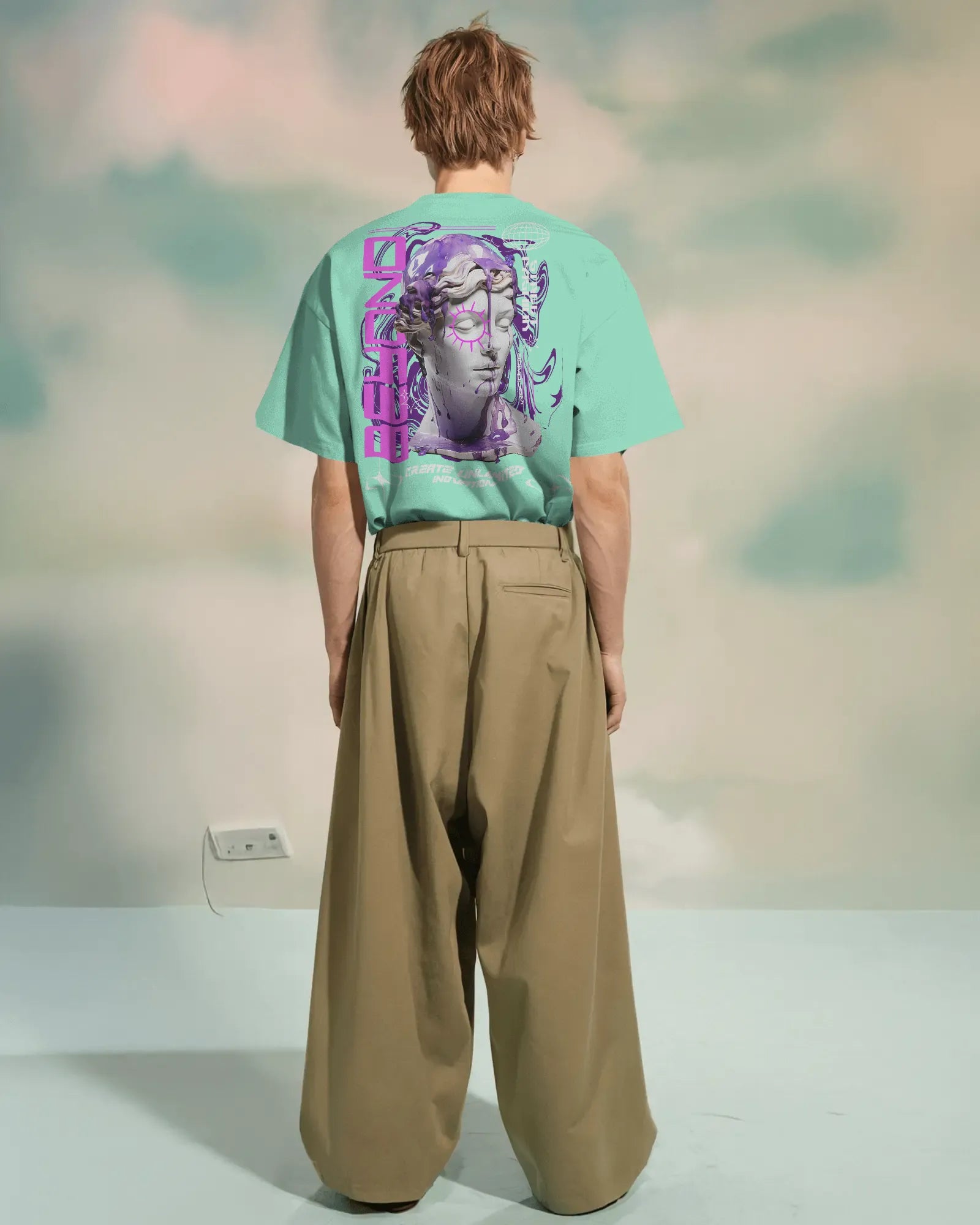 Oversized T-shirt: NeoDrip: Beyond Boundaries
