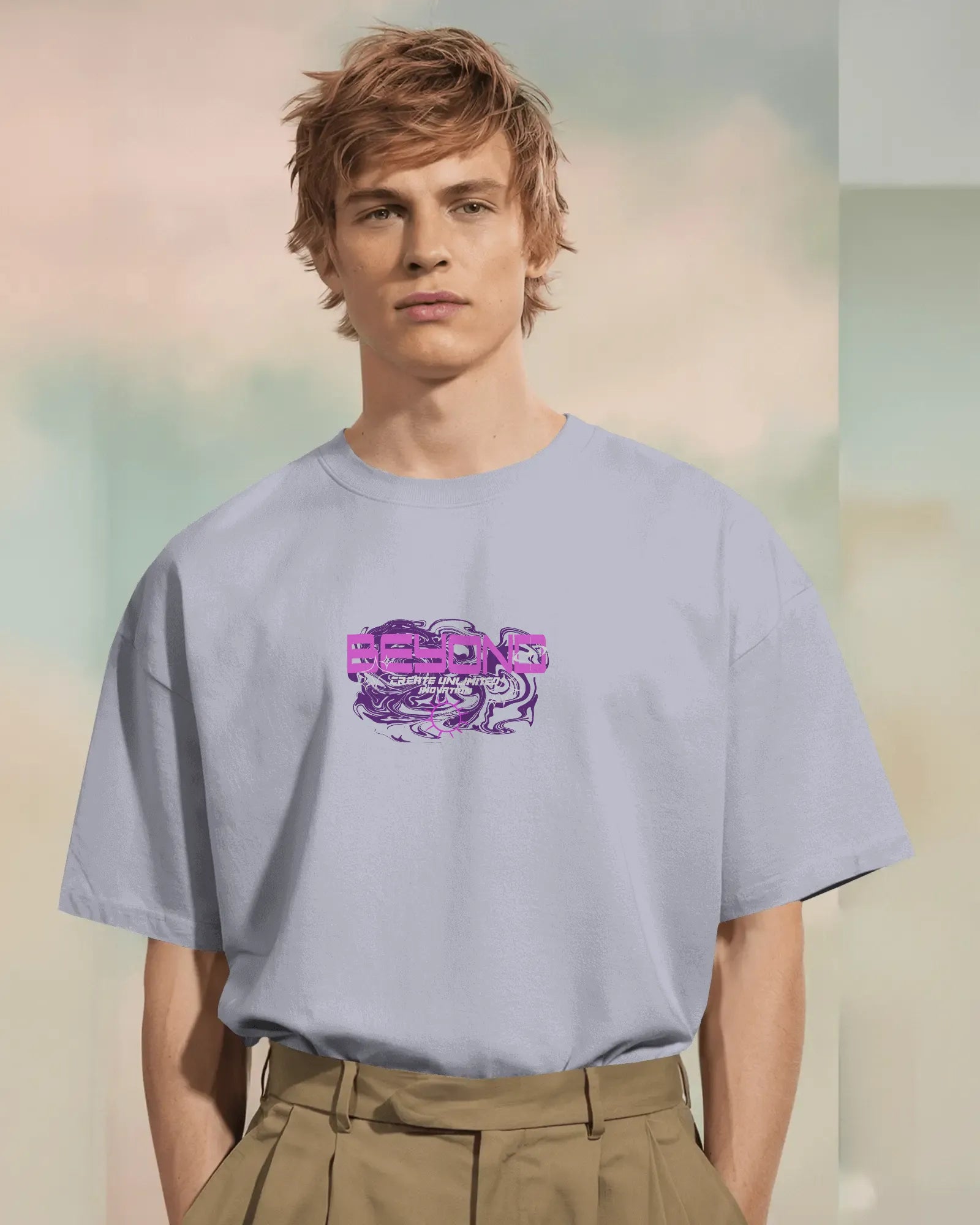 Oversized T-shirt: NeoDrip: Beyond Boundaries