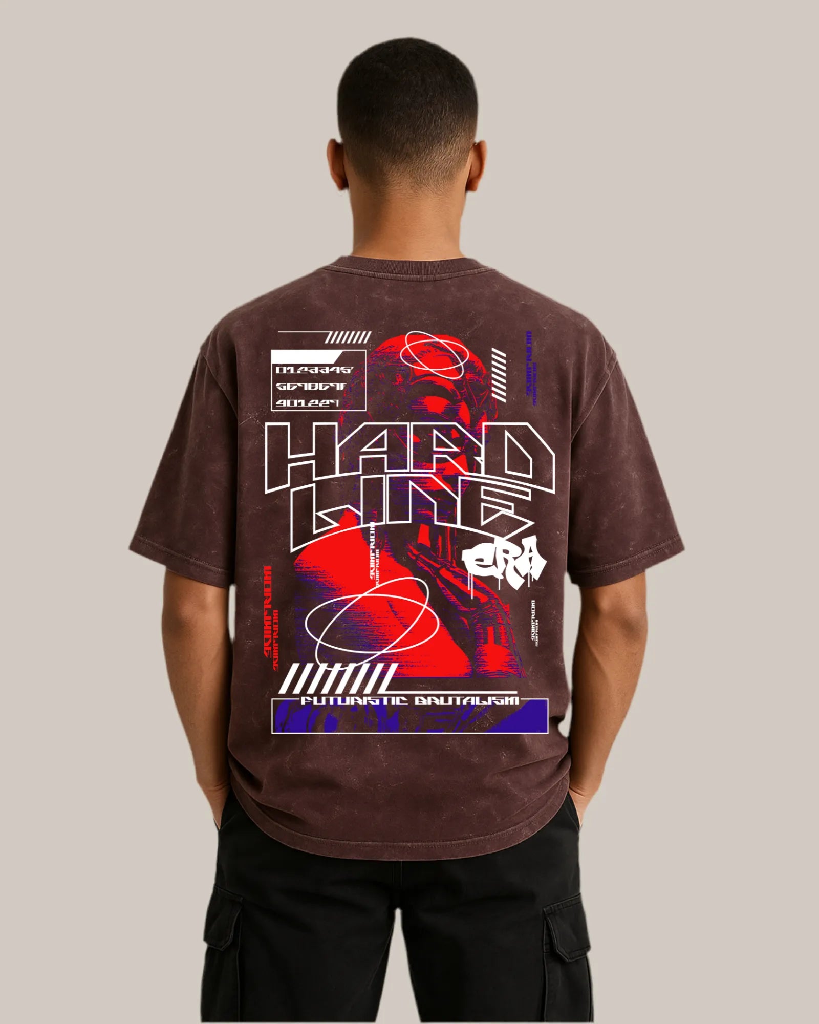 Acid Wash Oversized T-shirt: Hard Line Era