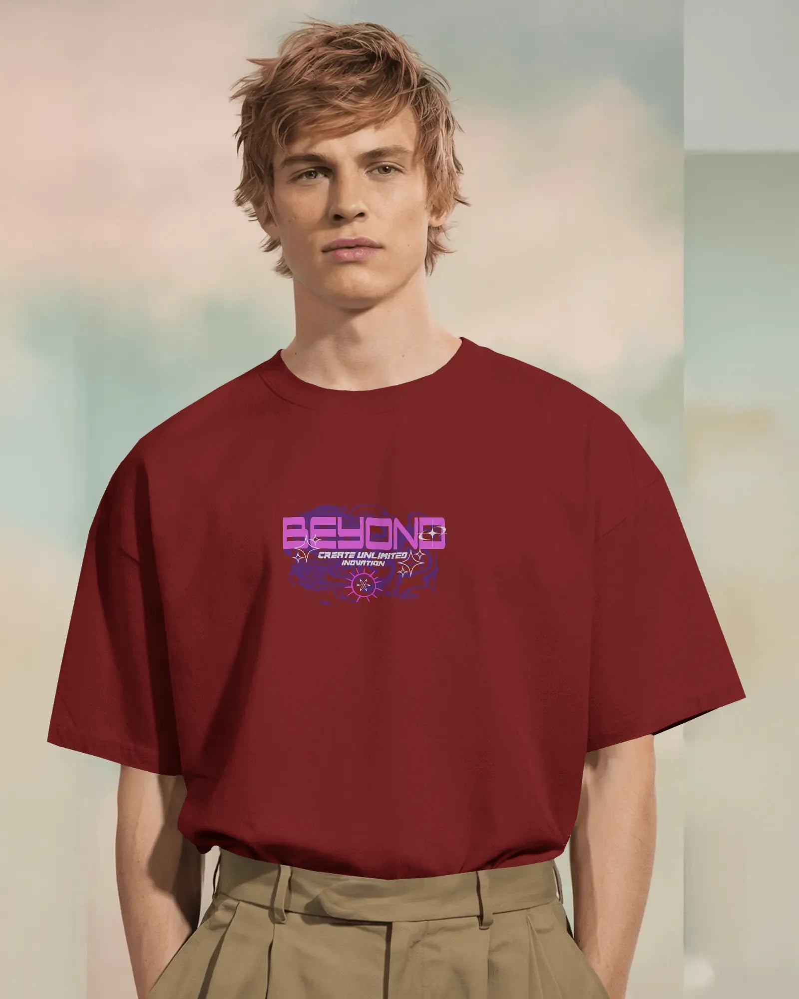 Oversized T-shirt: NeoDrip: Beyond Boundaries