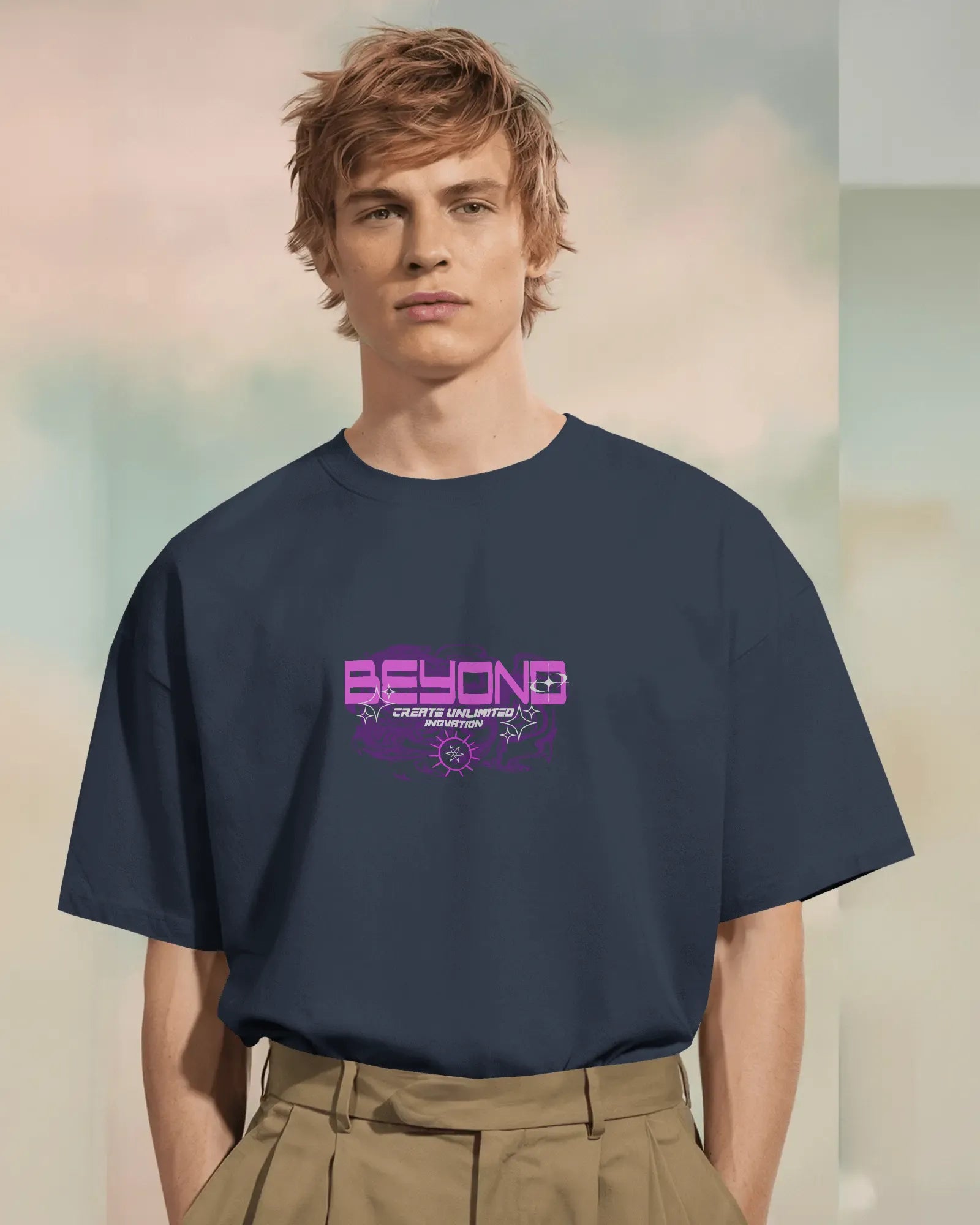 Oversized T-shirt: NeoDrip: Beyond Boundaries